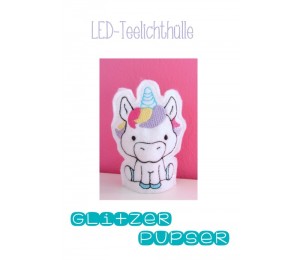 ITH - LED Teelichthülle Glitzerpupser